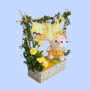 Tendal nacimiento con peluche. Envío de rosas Lima