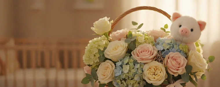 Nacimiento Floral con Peluche